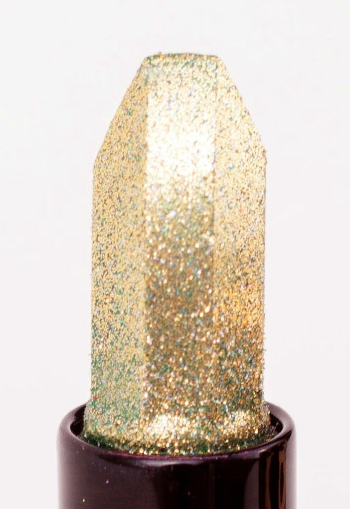 LTW Emerald City Green Glitter Lipstick color swatch