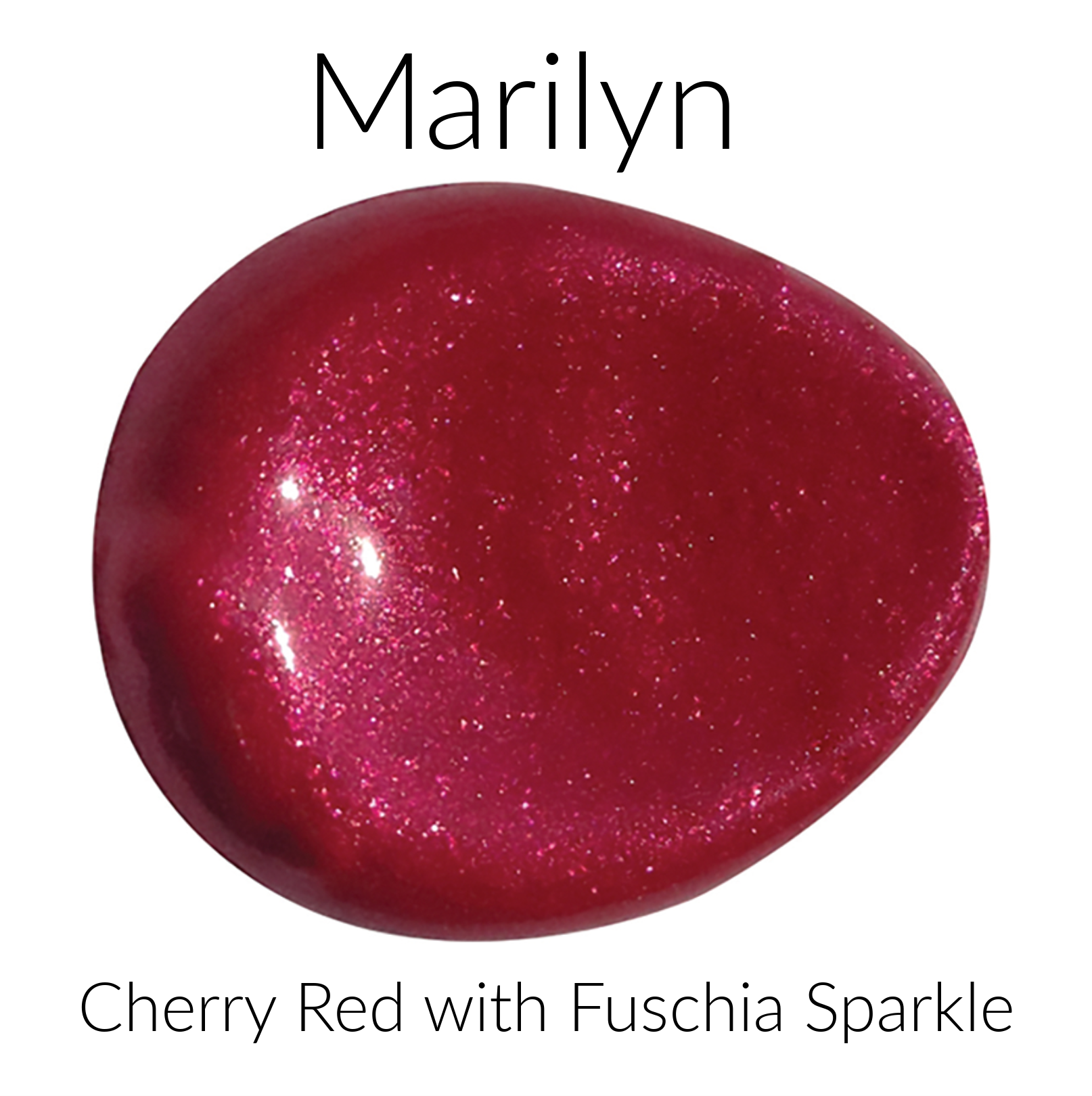 Marilyn All Nighter Sparkling Red Liquid Lipstick Color Swatch