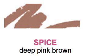 Spice deep pink brown sketch stick refillable lip pencil color swatch