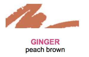 Ginge peach brown sketch stick refillable lip pencil color swatch