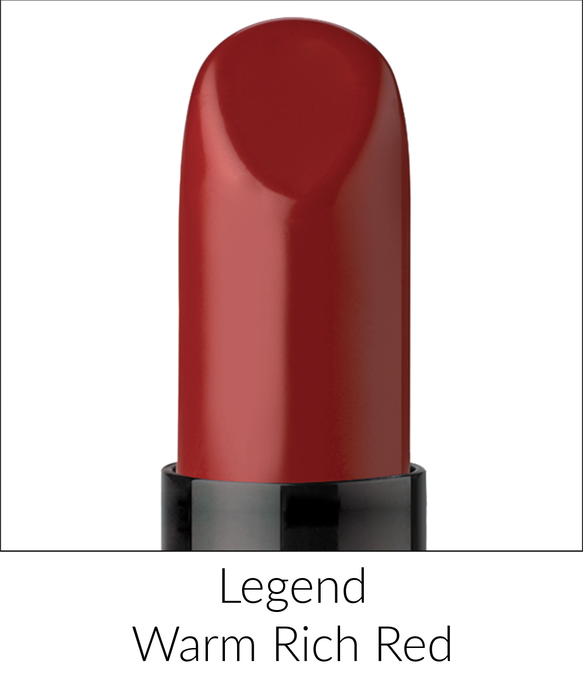 LTW Legend warm red lipstick color swatch