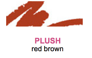 Plush red brown sketch stick refillable lip pencil color swatch