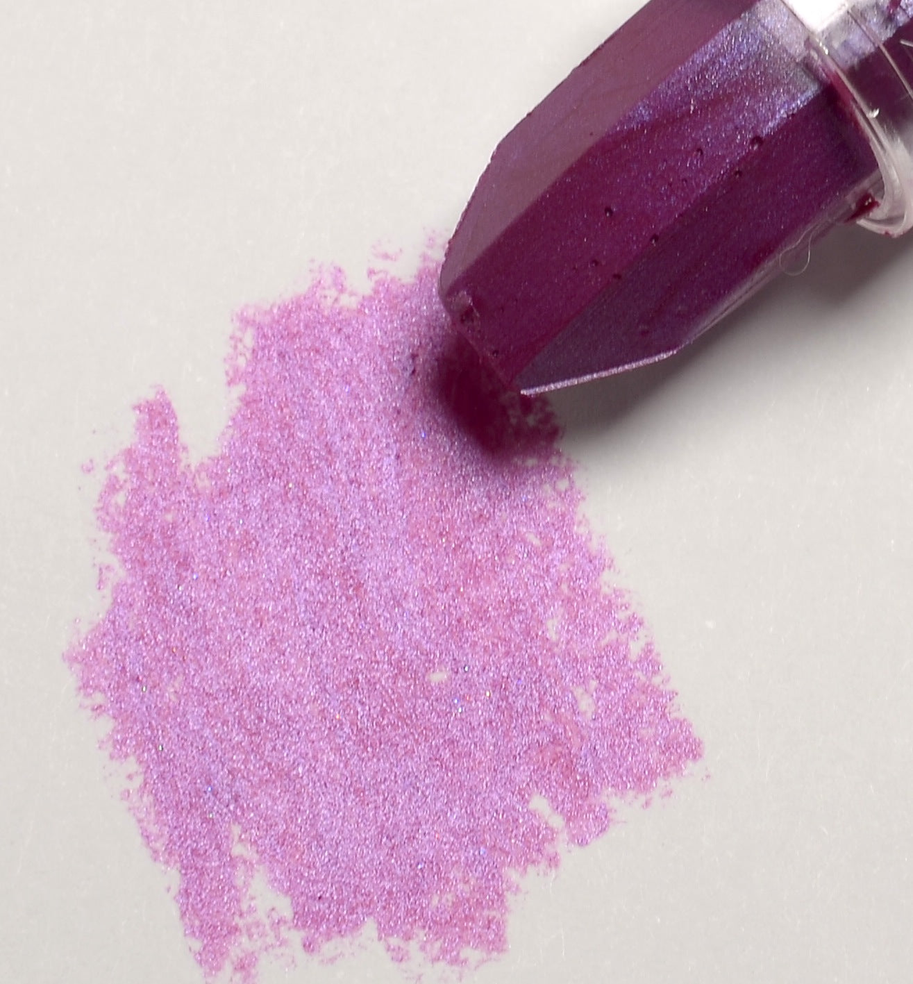 LTW Purple Irridescent lipstick color swatch