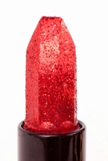 LTW Ruby Slippers Red Glitter Lipstick color swatch