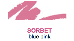 Sorbet blue pink sketch stick refillable lip pencil color swatch