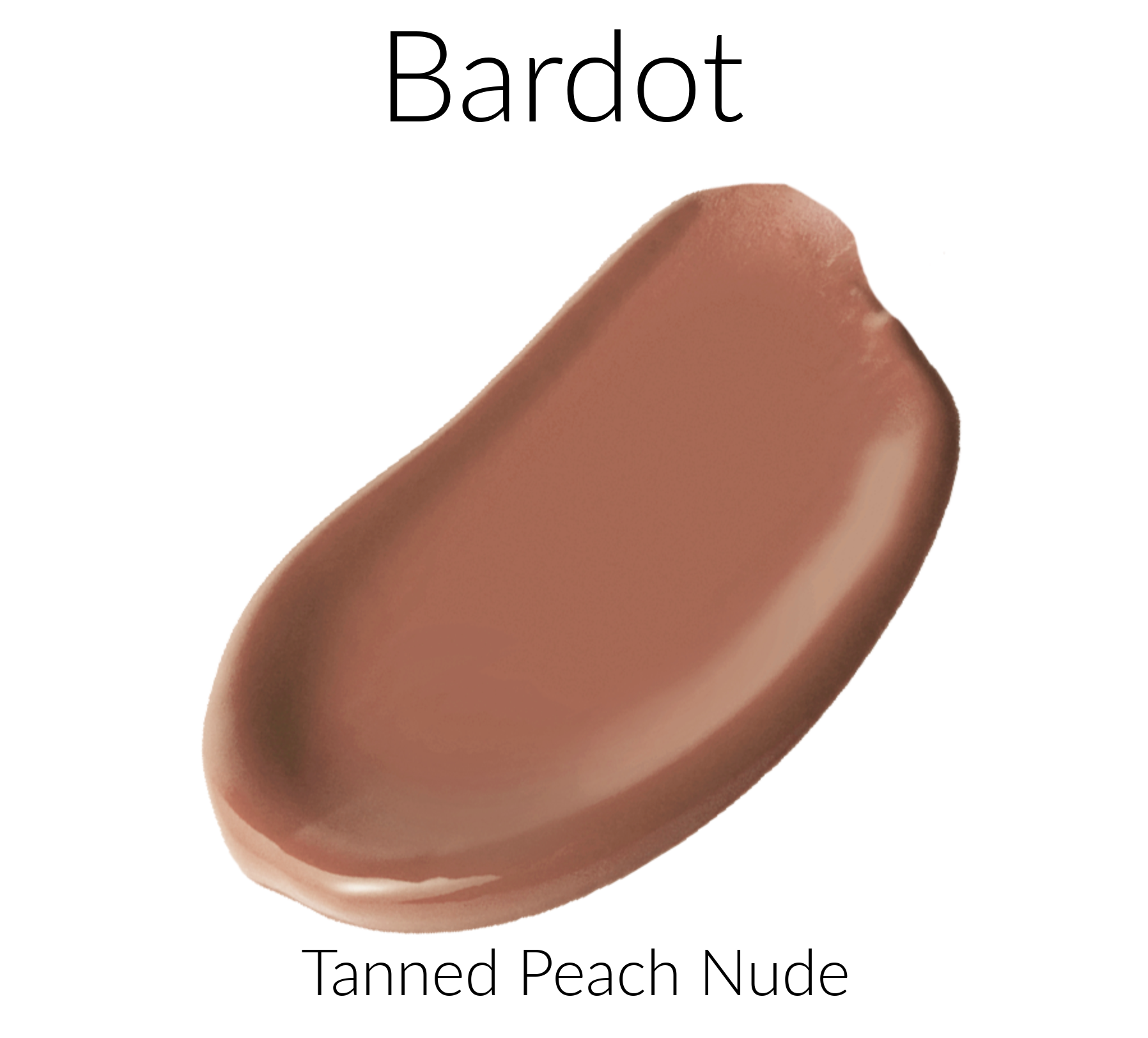 Bardot Tanned Peach Nude All Nighter Liquid Lipstick Color Swatch